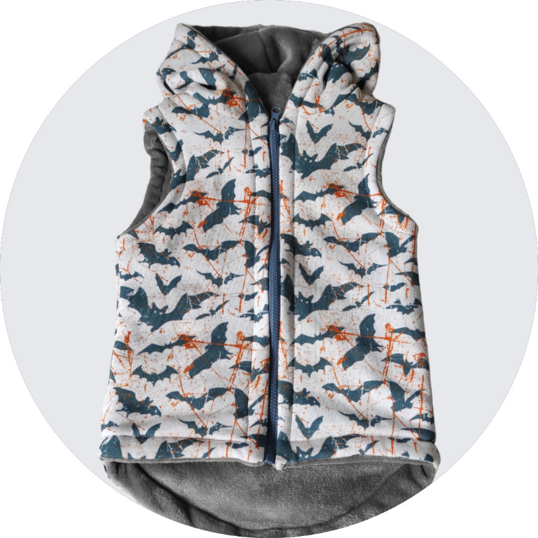 Kamizelka z polarem w nietoperze